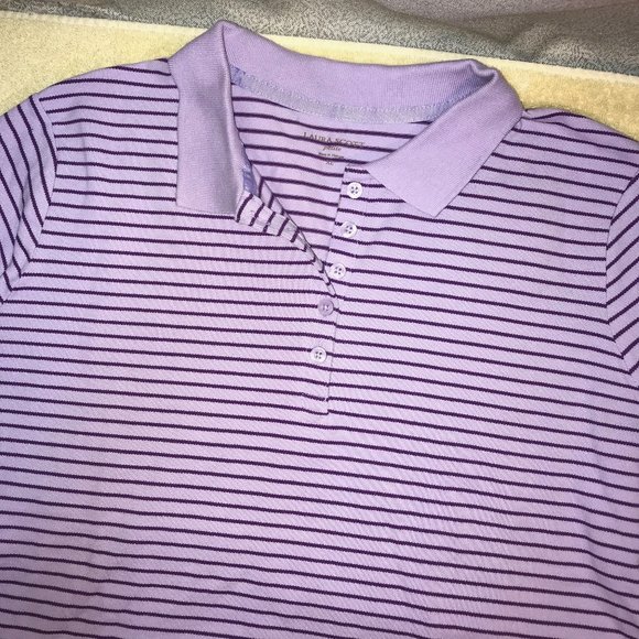 Laura Scott Polo, Purple Striped, XL Petite, NWT! - Picture 3 of 10
